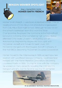 Benson Member Spotlight: Homer Smith French Benson Member Spotlight: Homer Smith French